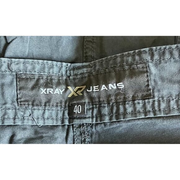 X RAY Mens Navy Blue Knee Length Cargo Shorts 12.5" Inseam Waist 40 NEW - Picture 11 of 15